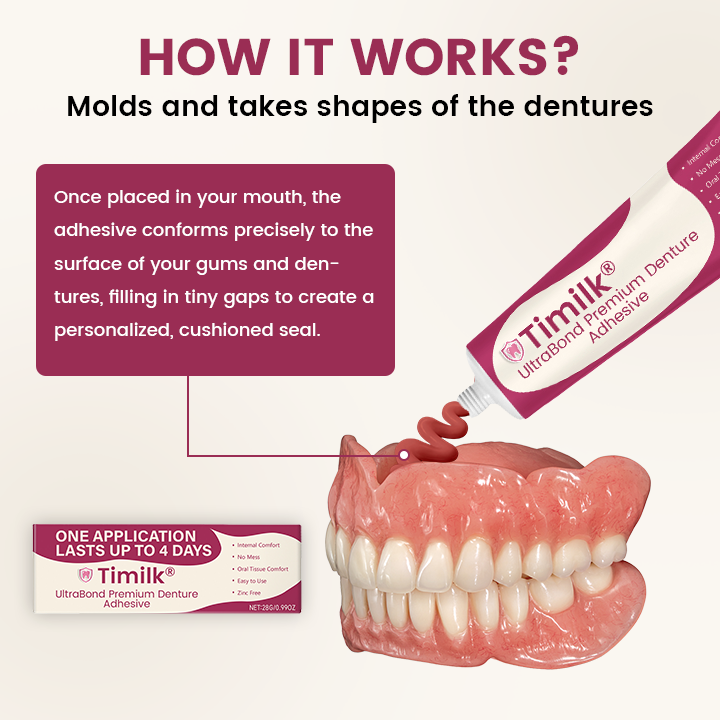 Timilk® UltraBond Premium Denture Adhesive
