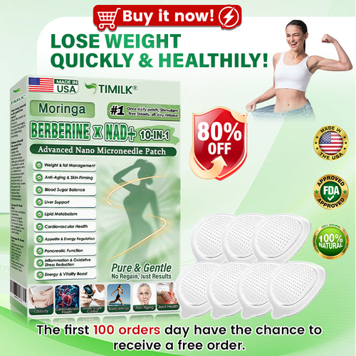 Timilk® Moringa · Berberine × NAD+ 10-in-1 Advanced Nano Microneedle Patch⭐