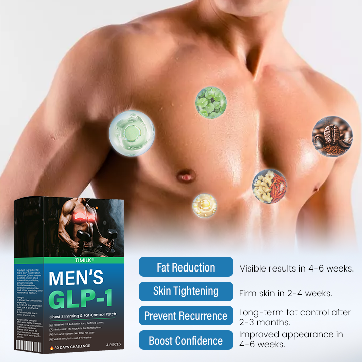 Timilk® Men’s GLP-1 Chest Slimming & Fat Control Patch