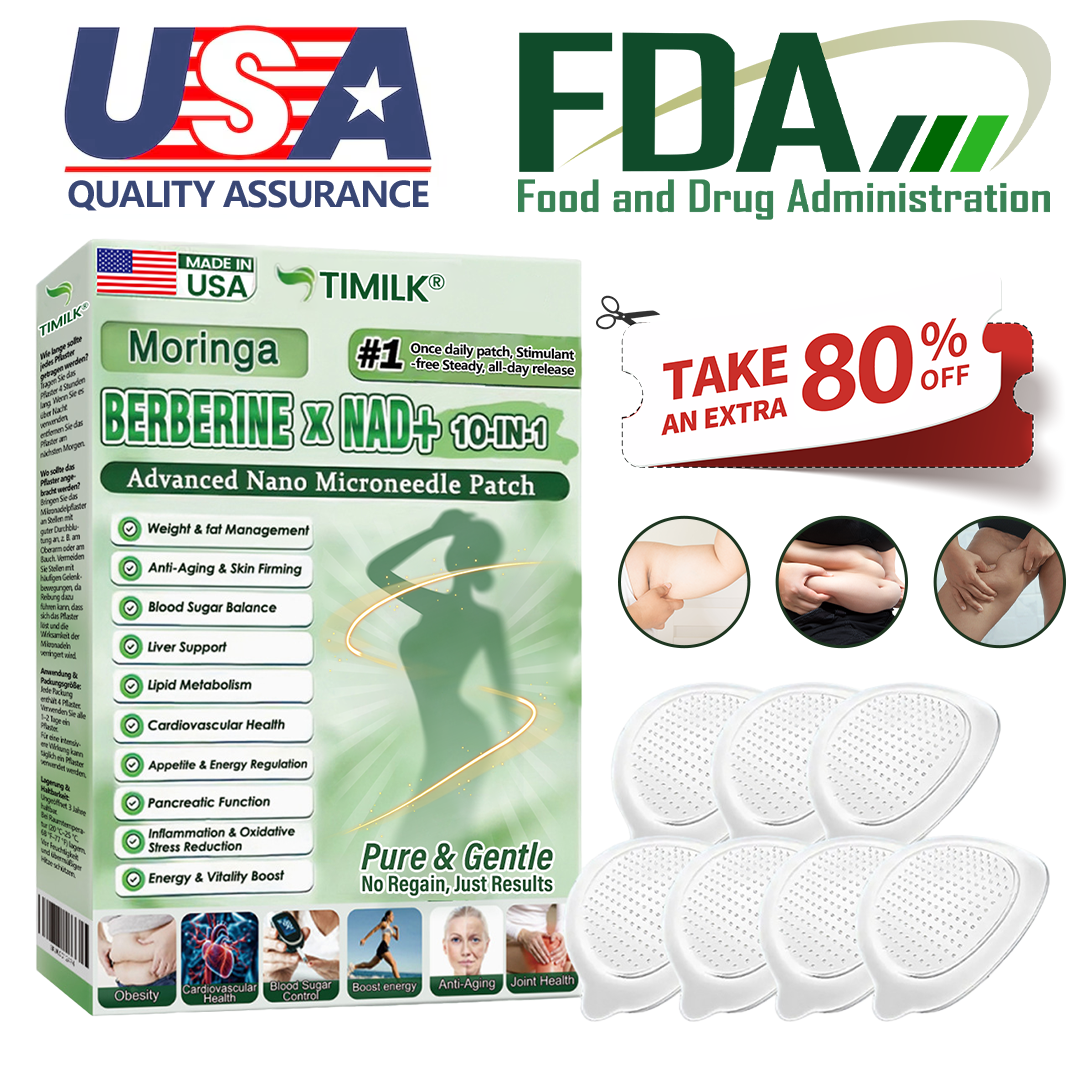 Official Store | ☀️☀️ Timilk® Moringa · Berberine × NAD+ 10-in-1 Advanced Nano Microneedle Patch