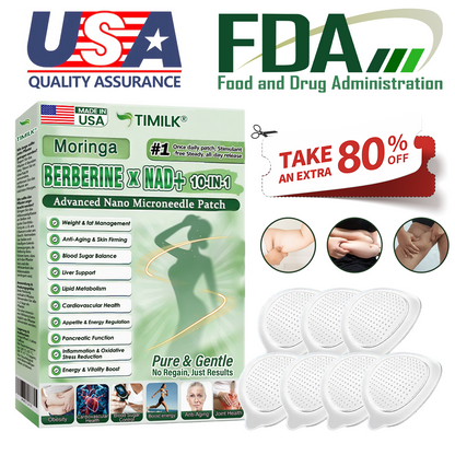 Official Store | ☀️☀️ Timilk® Moringa · Berberine × NAD+ 10-in-1 Advanced Nano Microneedle Patch