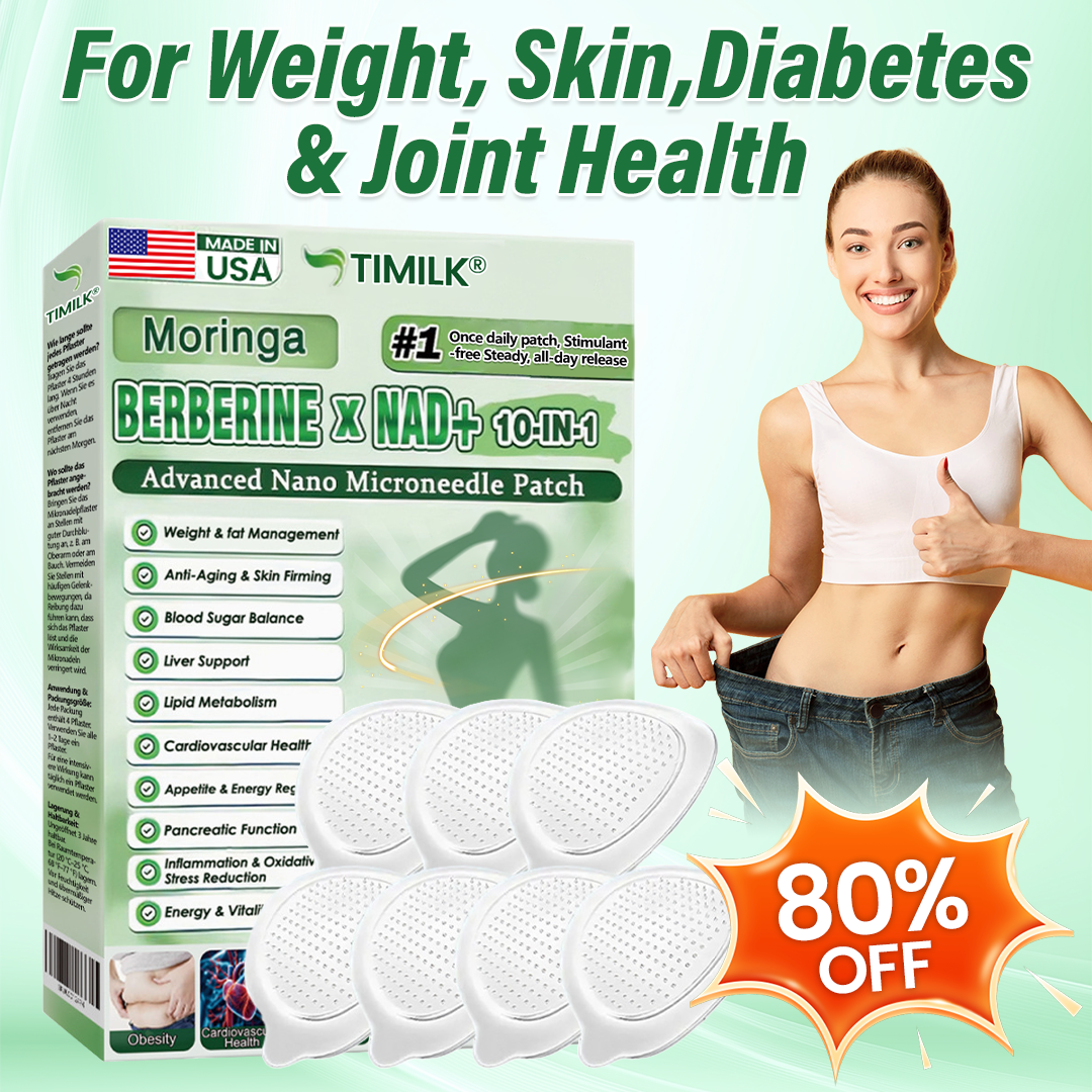 Official Store | ☀️☀️ Timilk® Moringa · Berberine × NAD+ 10-in-1 Advanced Nano Microneedle Patch